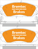 BREMTEC TRADE-LINE BRAKE PADS SET MAZDA 929 HG V6 4WS 1991-97 BT056TS