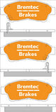 BREMTEC 4WD BRAKE PADS SET TOYOTA CAMRY SDV10 1998-02 BT057E