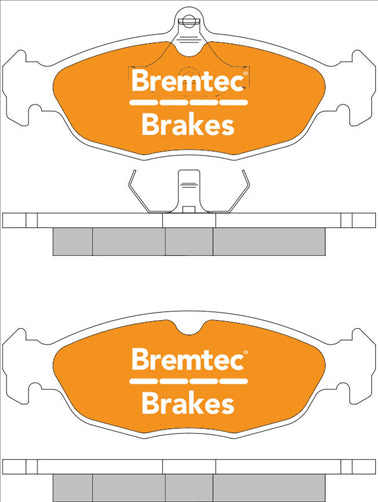 BREMTEC TRADE-LINE BRAKE PADS SET HOLDEN ASTRA TR 1.6 1996- BT062TS
