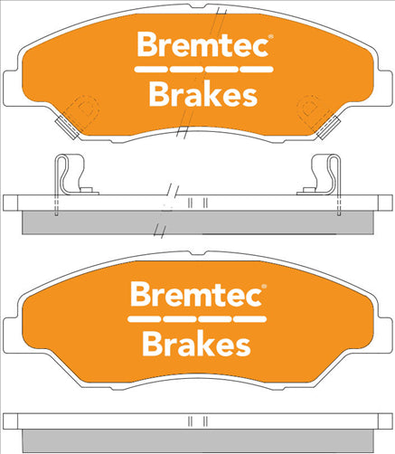 BREMTEC TRADELINE BRAKE PAD SET FRONT KIA SPORTAGE 4X4 WAGON 1998- BT064TS