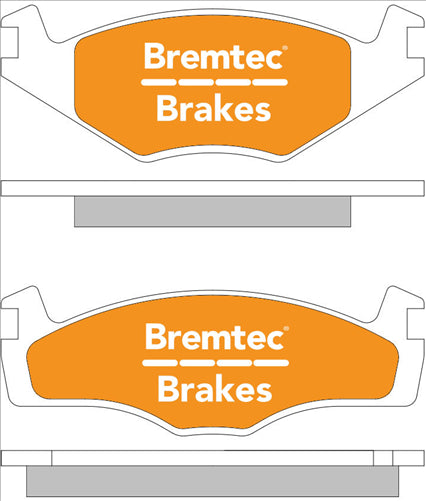 BREMTEC TRADE-LINE BRAKE PADS SET VOLKSWAGEN GOLF 1.4, 1.8 BT082TS