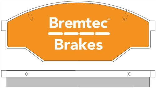 BREMTEC TRADE-LINE BRAKE PAD FRONT SET TOYOTA HILUX LN, YN HIACE RH BT084TS