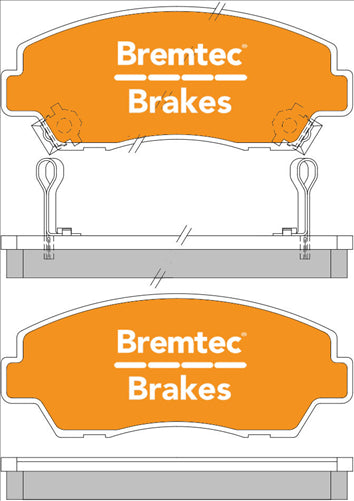 BREMTEC 4WD BRAKE PADS SET MAZDA B SERIES 85-96 BT085E