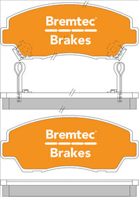 BREMTEC 4WD BRAKE PADS SET MAZDA B SERIES 85-96 BT085E