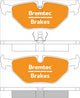BREMTEC TRADE-LINE BRAKE PADS SET BMW 5 SERIES (E34) 1989-06 BT099TS