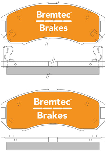 BREMTEC TRADELINE BRAKE PAD SET FRONT MAZDA 626 GD 1987-91 BT100TS
