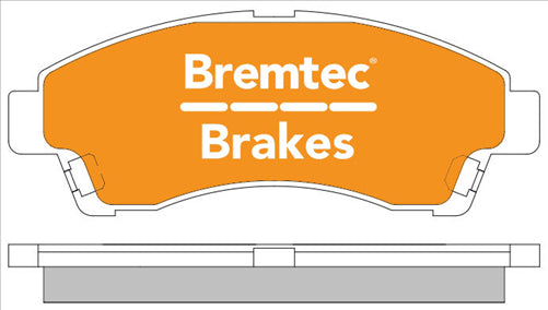 BREMTEC TRADE-LINE BRAKE PADS SET MAZDA B SERIES BRAVO COURIER BT1020TS