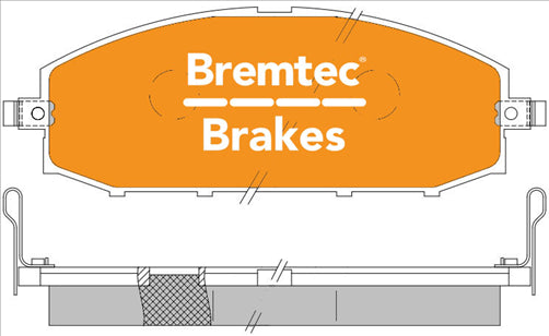 BREMTEC FRONT BRAKE PADS SET NISSAN PATROL GU Y61 4X4 98- BT1023E