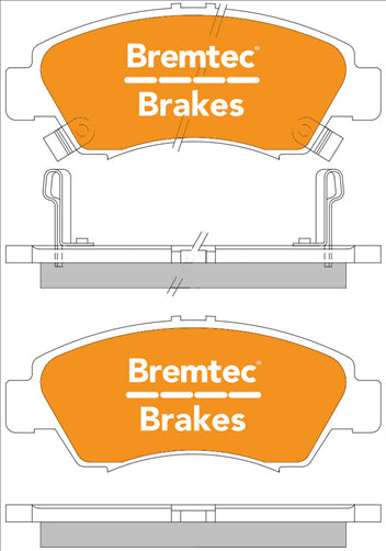 PRO-LINE BRAKE PADS SET HONDA CIVIC VTi 1.6 CXi 92-00 BT1024PRO
