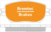 BREMTEC TRADE-LINE BRAKE PAD FRONT SET TOYOTA CAMRY ACV30,35,MCV30,31 BT1032TS