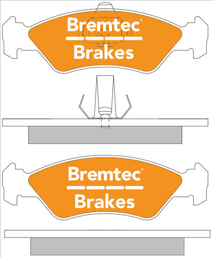 TRADE-LINE BRAKE PADS SET FORD KA 1.3 HATCHBACK 1999-01 BT1034TS