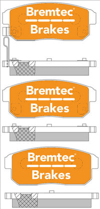 BREMTEC TRADELINE BRAKE PAD SET REAR NISSAN MAXIMA J31 4D SEDAN BT1037TS