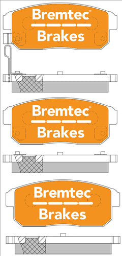 BREMTEC TRADE-LINE BRAKE PADS SET PEUGEOT 306 GIRLING 4 SENSORS BT1039TS