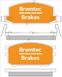 BREMTEC TRADE-LINE BRAKE PADS SET SUBARU LEONE 1600 2WD, 4WD BT1046TS