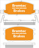BREMTEC TRADE-LINE BRAKE PADS SET SUBARU LEONE 1600 2WD, 4WD BT1046TS