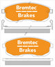 BREMTEC TRADELINE BRAKE PAD SET FRONT MAXIMA J30 A32 BLUEBIRD CEFIRO BT104TS