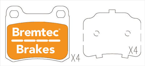 BREMTEC TRADELINE BRAKE PAD SET REAR MERCEDES E-CLASS (W124) E301 BT1051TS