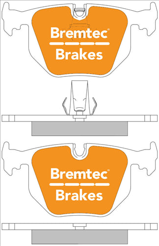 BREMTEC EURO-LINE BRAKE PAD REAR SET BMW 3, 7,SERIES. M3 X3 X5 BT1054ELC