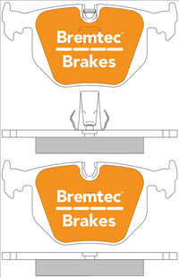 BREMTEC PRO-LINE HD CERAMIC+ ZERO DUST BMW X5 (E53) 2000- REAR BT1054PRO