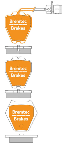 BREMTEC EURO-LINE BRAKE PADS SET BT1059ELC