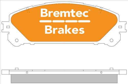 BREMTEC PRO-LINE HD CERAMIC+ LOW DUST KLUGER ALPHARD LEXUS FRONT BT1069PRO