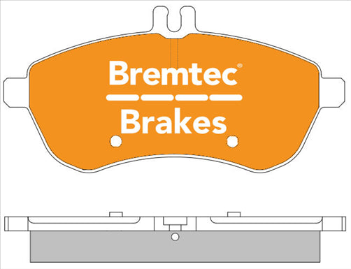 BREMTEC TRADE-LINE BRAKE PADS SET MERCEDES C CLASS S204 C200&220 BT1078TS