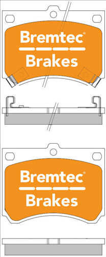 BREMTEC TRADE-LINE BRAKE PAD FRONT SET LASER MAZDA 323 FAMILIA SUZUKI BT107TS