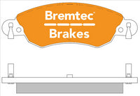 BREMTEC EURO-LINE BRAKE PADS SET CITROEN C5 2.2d&i 2.7d&I 3.0V6 BT1081ELC