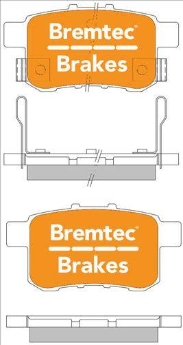 BREMTEC TRADE-LINE BRAKE PADS SET HONDA ACCORD 2.4, V6 2008- BT1084TS