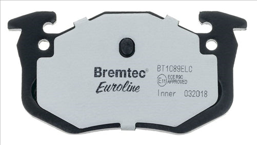 BREMTEC EURO-LINE BRAKE PAD REAR SET PEUGEOT 206 306. MEGANE CLIO BT1089ELC