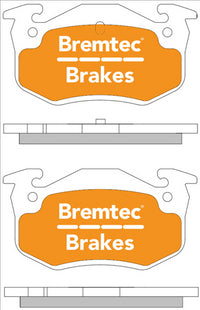 BREMTEC EURO-LINE BRAKE PAD REAR SET PEUGEOT 206 306. MEGANE CLIO BT1089ELC