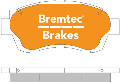 BREMTEC TRADE-LINE BRAKE PAD FRONT SET CAMRY ALTEZZA CELICA BT108TS