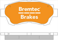 BREMTEC TRADE-LINE BRAKE PAD FRONT SET CAMRY ALTEZZA CELICA BT108TS