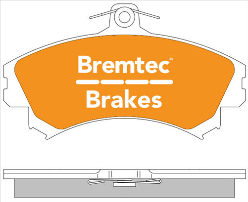 BREMTEC EURO-LINE BRAKE PADS SET SMART FORFOUR 2004- BT1093ELC