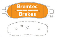 BREMTEC PRO-LINE BRAKE PADS SET FORD F250 SUPER DUTY 6.7TDi BT11020PRO