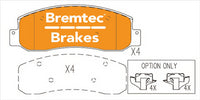 BREMTEC PRO-LINE BRAKE PADS SET FORD F250 SUPER DUTY 6.7TDi BT11030PRO