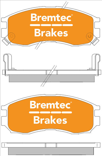 BREMTEC TRADELINE BRAKE PAD SET FRONT PROTON PERSONA XLi 1993-00 BT110TS