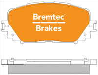 BREMTEC TRADE-LINE BRAKE PADS SET TOYOTA YARIS 1.0 VVTi 122.7X54 BT1114TS