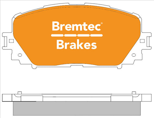 TRADE-LINE BRAKE PADS SET TOYOTA YARIS 1.0 VVTi 122.7X54 BT1114TS