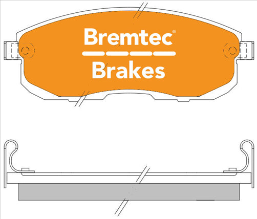 BREMTEC TRADE-LINE BRAKE PAD FRONT SET MAXIMA PULSAR LAFESTA TEANA BT1122TS