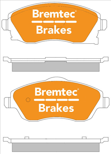 BREMTEC TRADE-LINE BRAKE PADS SET HOLDEN BARINA XC 2000- BT1134TS