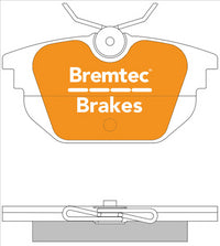 BREMTEC EURO-LINE BRAKE PADS SET ALFA GTV (916) 2.0JTS, 2.0TS BT1152ELC