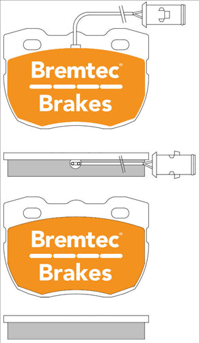 BREMTEC 4WD BRAKE PADS SET L/ROVER DISCOVERY 2.5TDi, V8 BT1179E