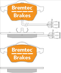 BREMTEC EURO-LINE BRAKE PADS SET VW GOLF IV (W/SENSOR) 1999- BT119ELC