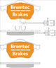 BREMTEC EURO-LINE BRAKE PADS SET VW GOLF IV (W/SENSOR) 1999- BT119ELC