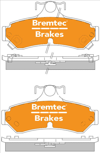 BREMTEC ENDURE 4WD CERAMIC+ ZERO DUST TOYOTA CAMRY MCV36 (AUST) BT1205E