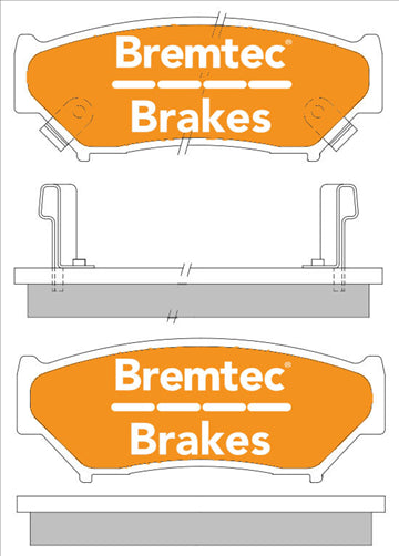 BREMTEC TRADE-LINE BRAKE PAD FRONT SET VITARA GRAND VITARA ESCUDO BT120TS