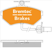 BREMTEC EURO-LINE BRAKE PADS SET AUDI A4 (B5) 1.6 1.9TDi SENSOR BT1212ELC