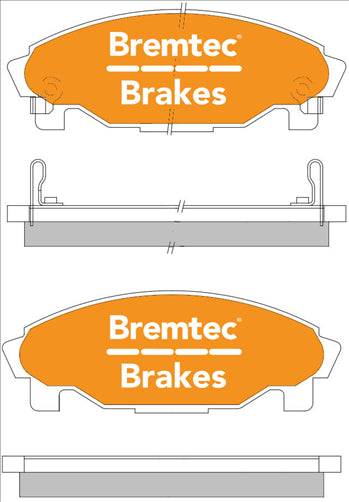 BREMTEC TRADE-LINE BRAKE PADS SET DAIHATSU CHARADE 1993-96 BT1220TS