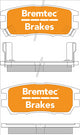 BREMTEC TRADE-LINE BRAKE PAD REAR SET MAGNA DELICIA DIAMANTE PAJERO BT122TS